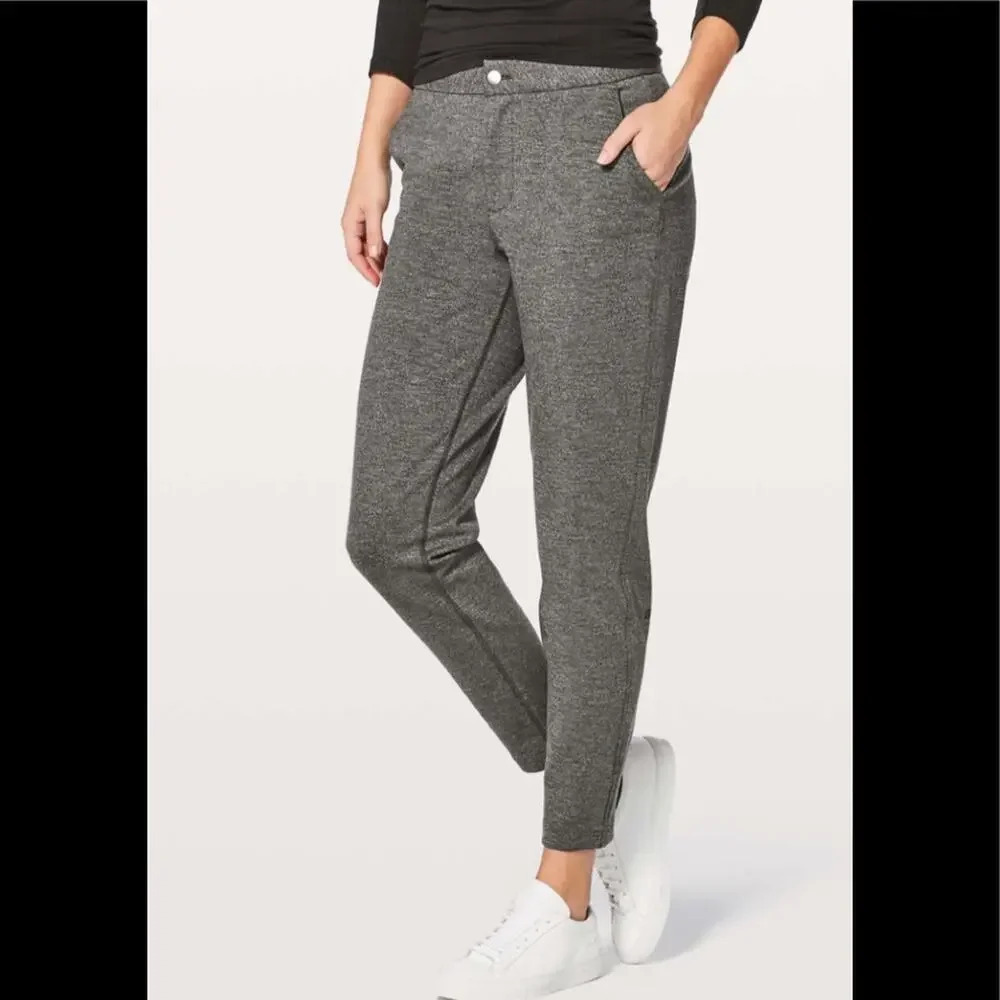 Lululemon City Trek Trouser Heathered Black size 4